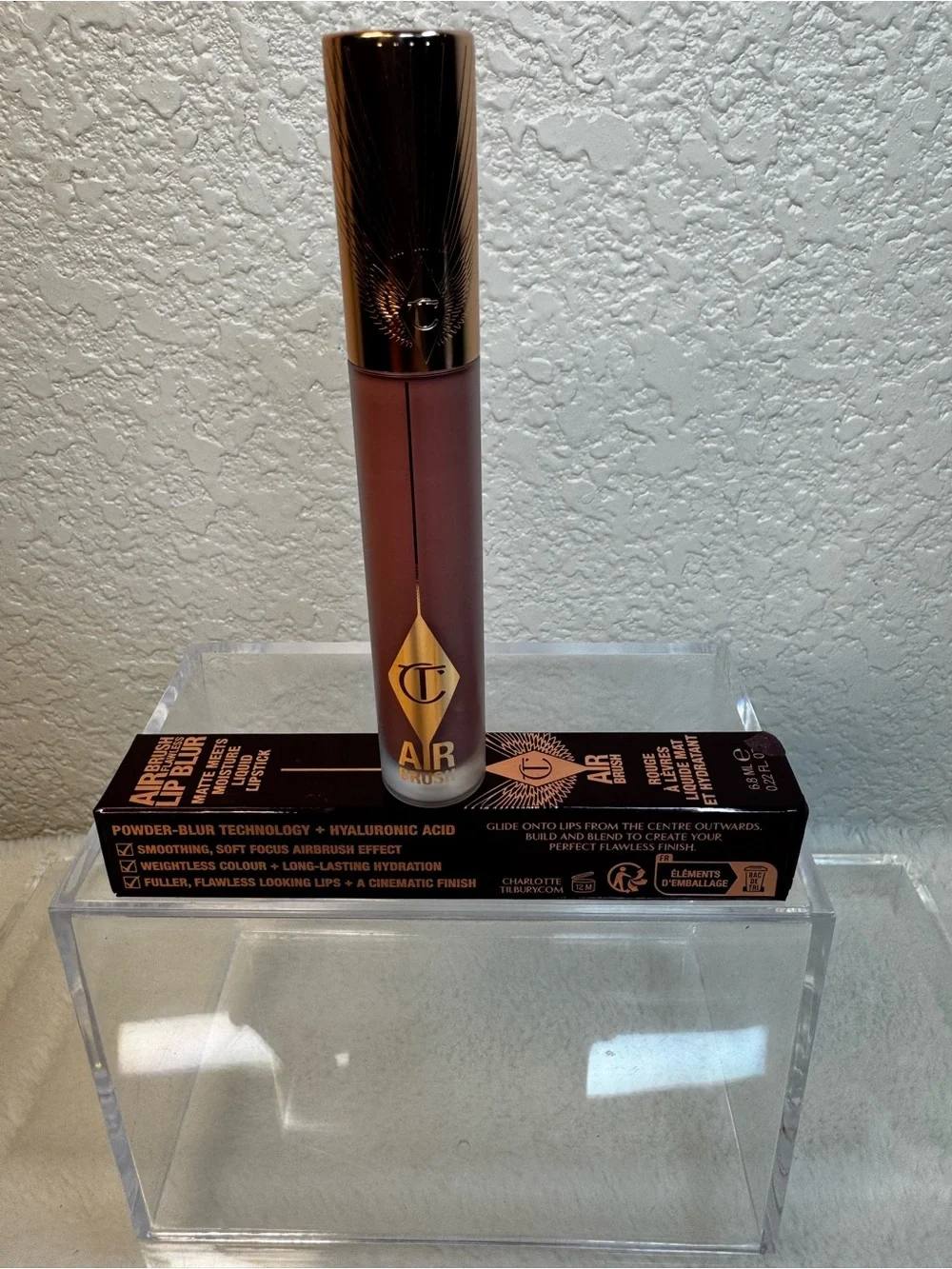 Charlotte Tilbury Airbrush Lip Blur Liquid Lipstick - Pillow Talk. Medium Blur